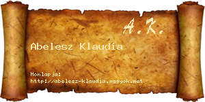 Abelesz Klaudia névjegykártya